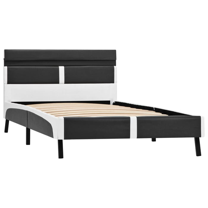 Cadru de pat cu LED, gri, 90 x 200 cm, piele ecologică - WALTI WALTI