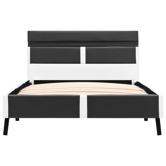 Cadru de pat cu LED, gri, 90 x 200 cm, piele ecologică - WALTI WALTI