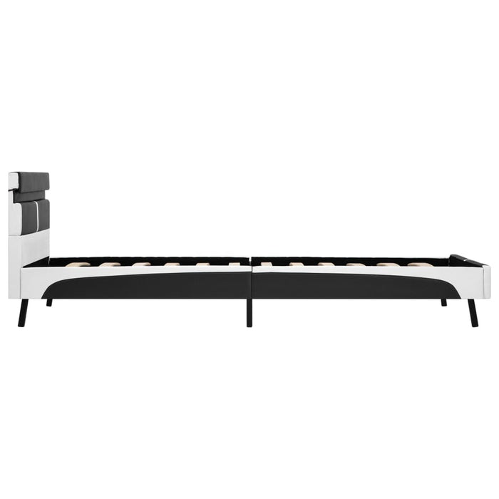 Cadru de pat cu LED, gri, 90 x 200 cm, piele ecologică - WALTI WALTI