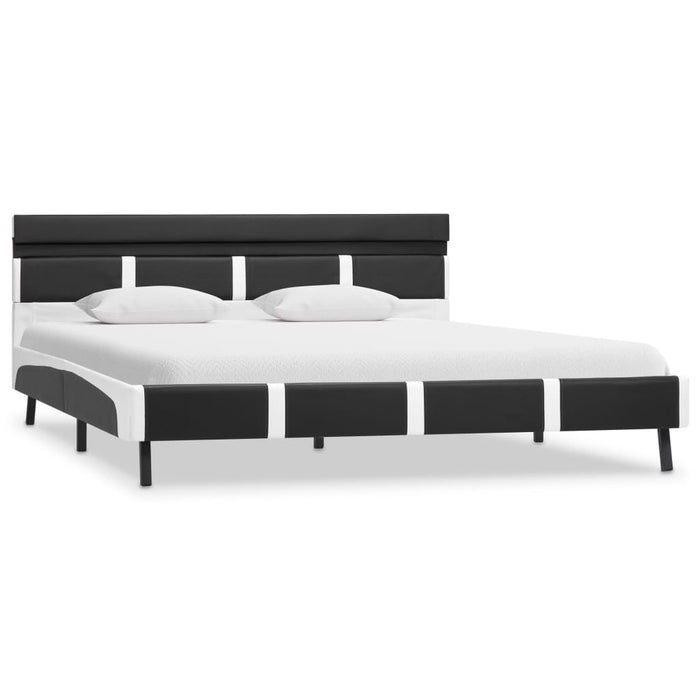 Cadru de pat cu LED, gri, 120 x 200 cm, piele ecologică WALTI