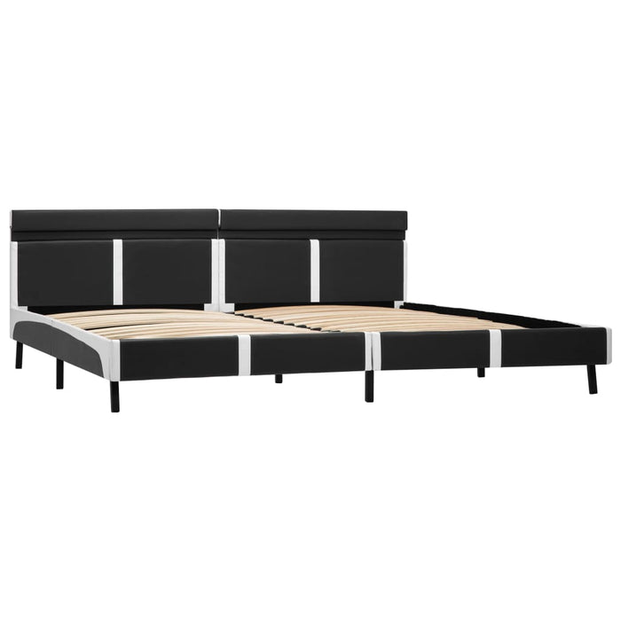 Cadru de pat cu LED, gri, 180 x 200 cm, piele artificială WALTI