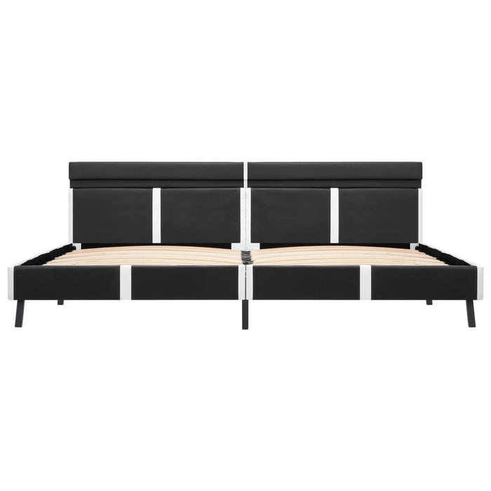 Cadru de pat cu LED, gri, 180 x 200 cm, piele artificială WALTI