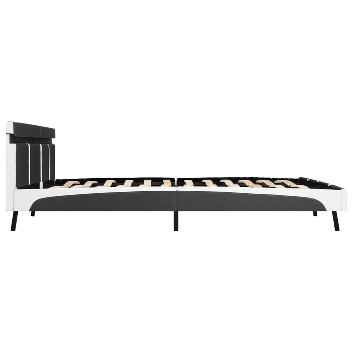Cadru de pat cu LED, gri, 180 x 200 cm, piele artificială WALTI