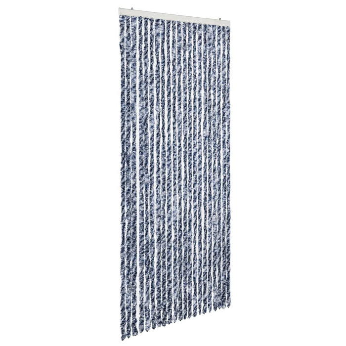 Perdea de insecte, albastru, alb, argintiu, 90x220 cm, Chenille - WALTI WALTI