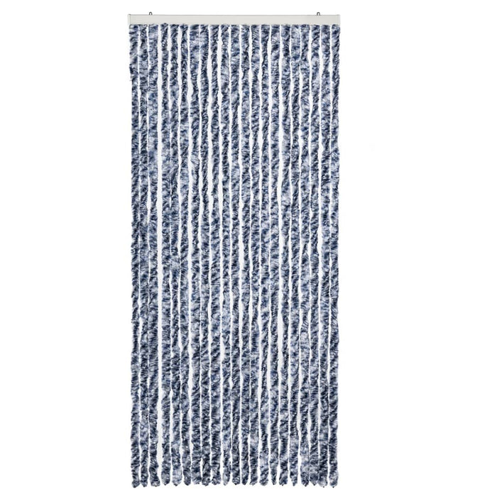 Perdea de insecte, albastru, alb, argintiu, 90x220 cm, Chenille - WALTI WALTI