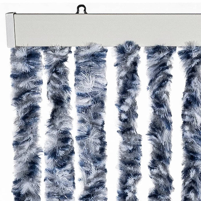 Perdea de insecte, albastru, alb, argintiu, 90x220 cm, Chenille - WALTI WALTI