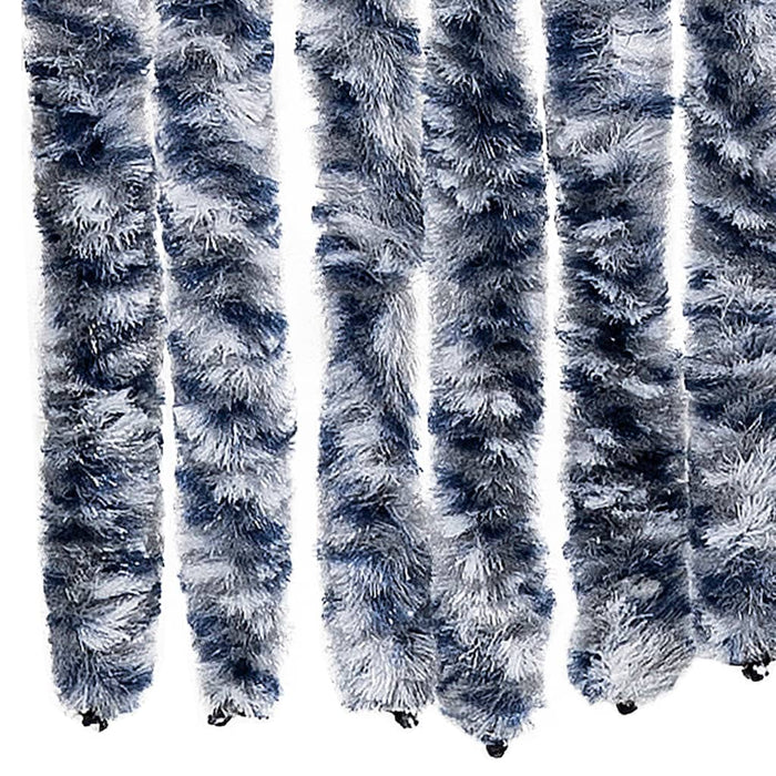 Perdea de insecte, albastru, alb, argintiu, 90x220 cm, Chenille - WALTI WALTI