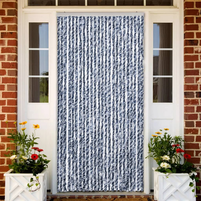 Perdea de insecte, albastru, alb, argintiu, 100x220 cm Chenille - WALTI WALTI
