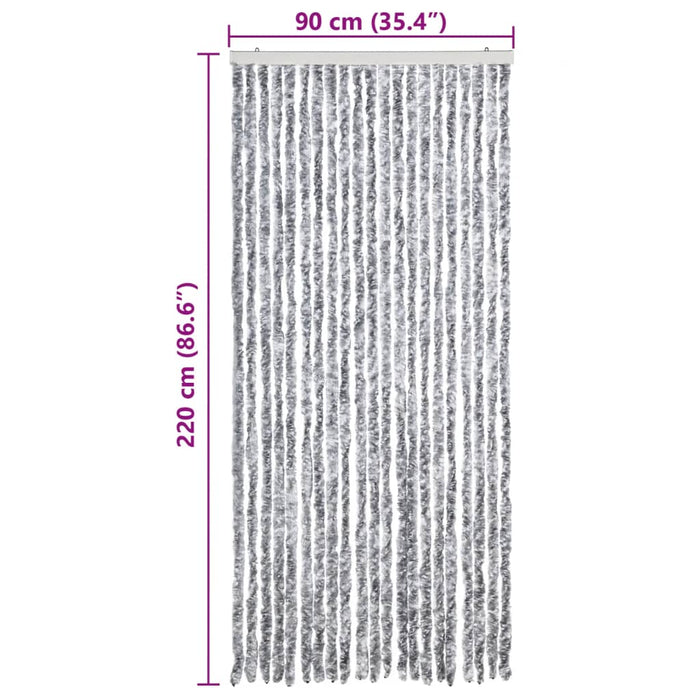 Perdea pentru insecte, alb și gri, 90x220 cm, Chenille - WALTI WALTI