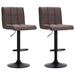 Scaune de bar, 2 buc., gri taupe, material textil - WALTI WALTI