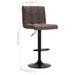 Scaune de bar, 2 buc., gri taupe, material textil - WALTI WALTI