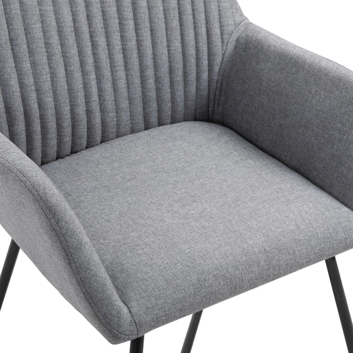 Scaune de bucătărie, 2 buc., gri deschis, material textil - WALTI WALTI
