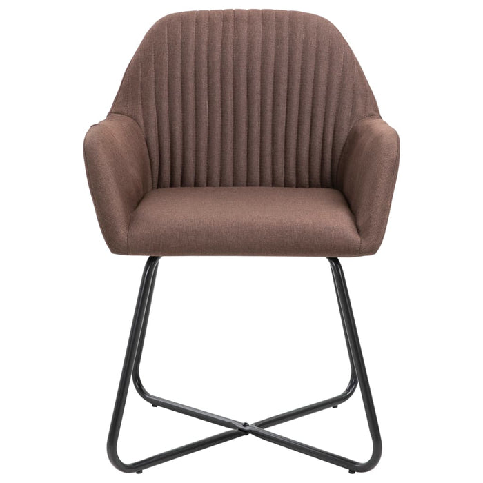 Scaune de bucătărie, 2 buc., maro, material textil WALTI