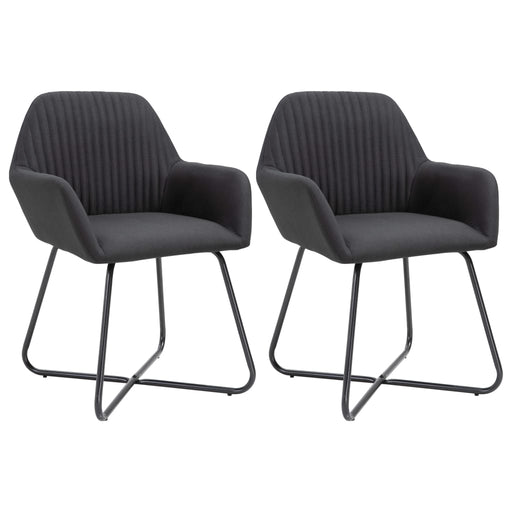 Scaune de bucătărie, 2 buc. negru, textil - WALTI WALTI