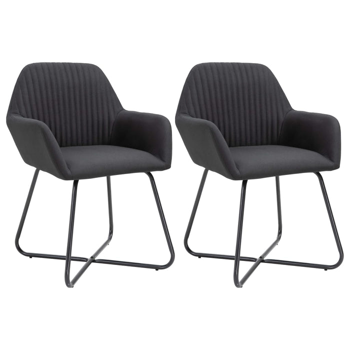 Scaune de bucătărie, 2 buc. negru, textil - WALTI WALTI