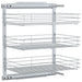Coș sârmă bucătărie retractabil 3 niveluri argintiu 47x35x56 cm - WALTI WALTI