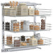 Coș sârmă bucătărie retractabil 3 niveluri argintiu 47x35x56 cm - WALTI WALTI