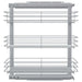 Coș sârmă bucătărie retractabil 3 niveluri argintiu 47x35x56 cm - WALTI WALTI