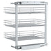 Coș sârmă bucătărie retractabil 3 niveluri argintiu 47x35x56 cm - WALTI WALTI