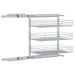 Coș sârmă bucătărie retractabil 3 niveluri argintiu 47x35x56 cm - WALTI WALTI