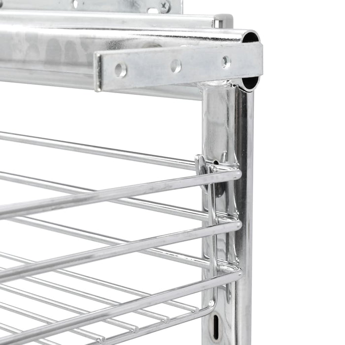 Coș sârmă bucătărie retractabil 3 niveluri argintiu 47x35x56 cm - WALTI WALTI