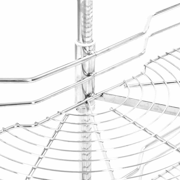 Coș sârmă bucătărie 2 rafturi argintiu 75x38x80 cm 180 grade - WALTI WALTI