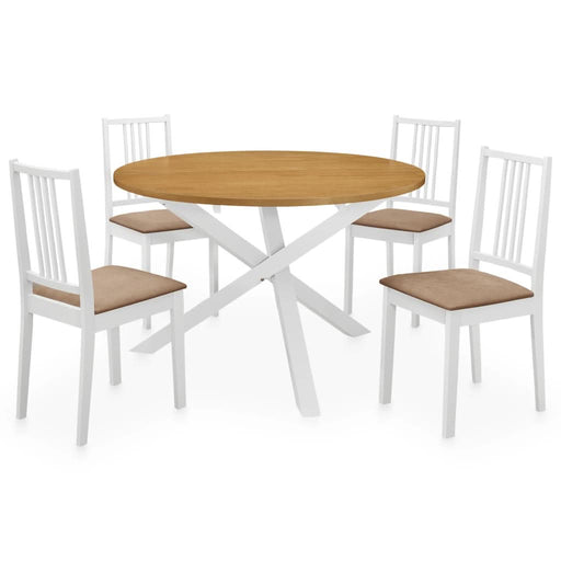 Set de mobilier de bucătărie, 5 piese, alb, MDF - WALTI WALTI