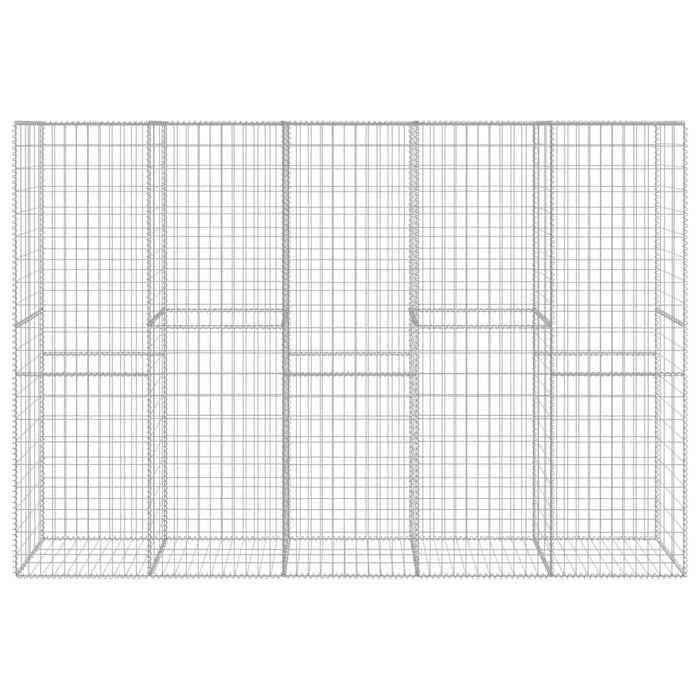 Perete gabion cu capace, 300 x 50 x 200 cm, oțel galvanizat - WALTI WALTI