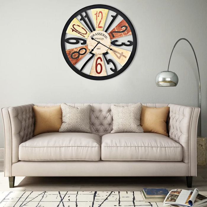 Ceas de perete, multicolor, 60 cm, metal - WALTI WALTI