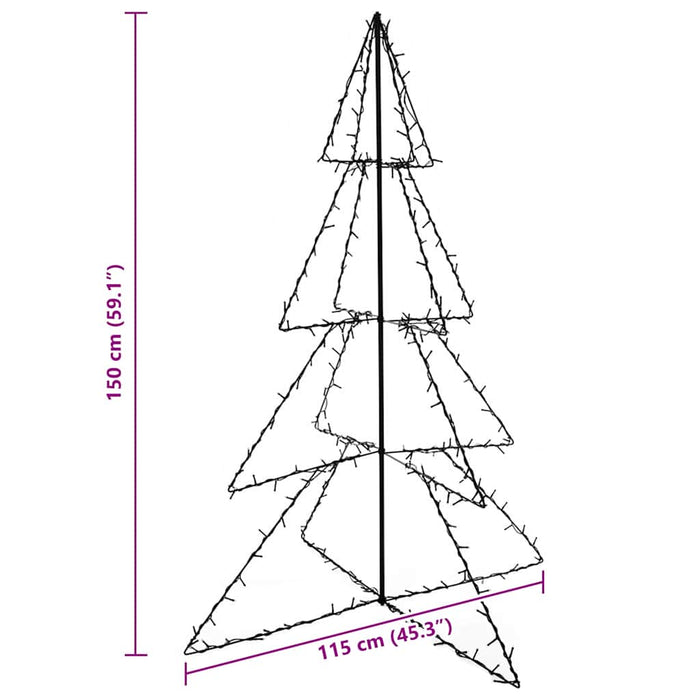 Brad de Crăciun conic 240 LED-uri interior & exterior 115x150cm - WALTI WALTI