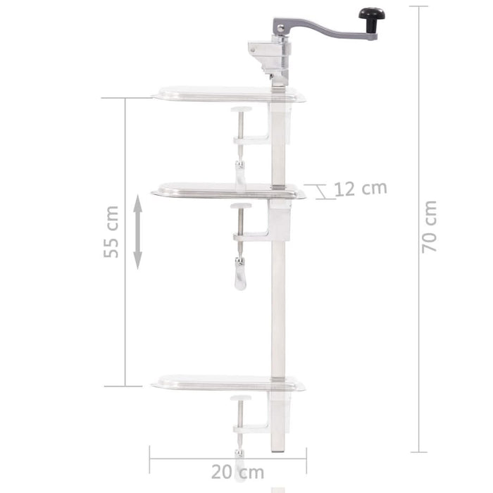Deschizător conserve, argintiu 70 cm aluminiu & oțel inoxidabil - WALTI WALTI