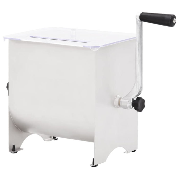 Malaxor de carne manual cu capac, argintiu, oțel inoxidabil - WALTI WALTI