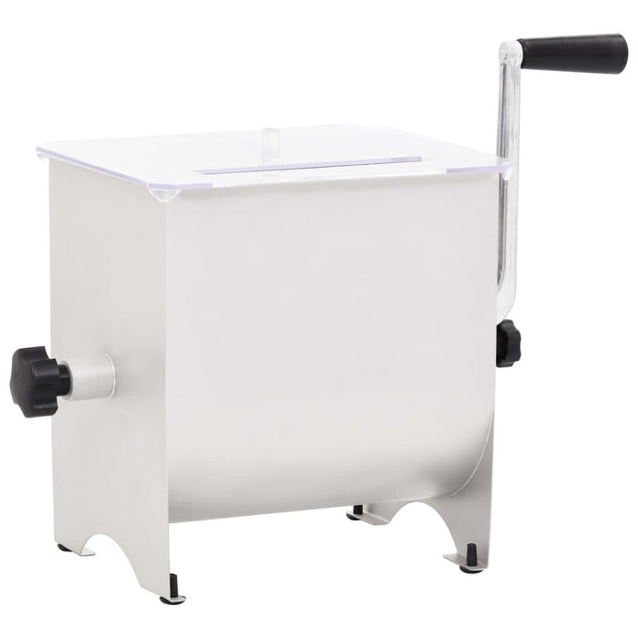 Malaxor de carne manual cu capac, argintiu, oțel inoxidabil - WALTI WALTI