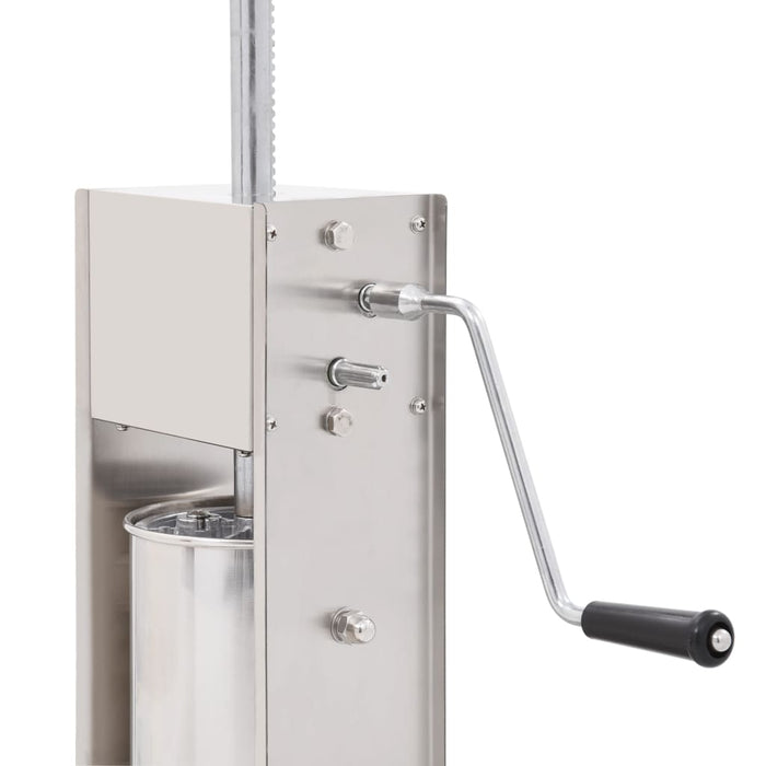 Aparat de umplut cârnați manual, argintiu, 7 L, oțel inoxidabil - WALTI WALTI