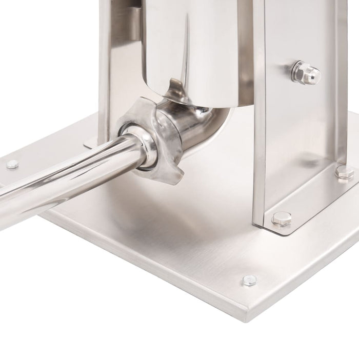 Aparat de umplut cârnați manual, argintiu, 7 L, oțel inoxidabil - WALTI WALTI