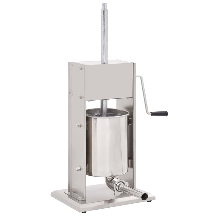 Aparat de umplut cârnați manual, argintiu, 10L, oțel inoxidabil - WALTI WALTI