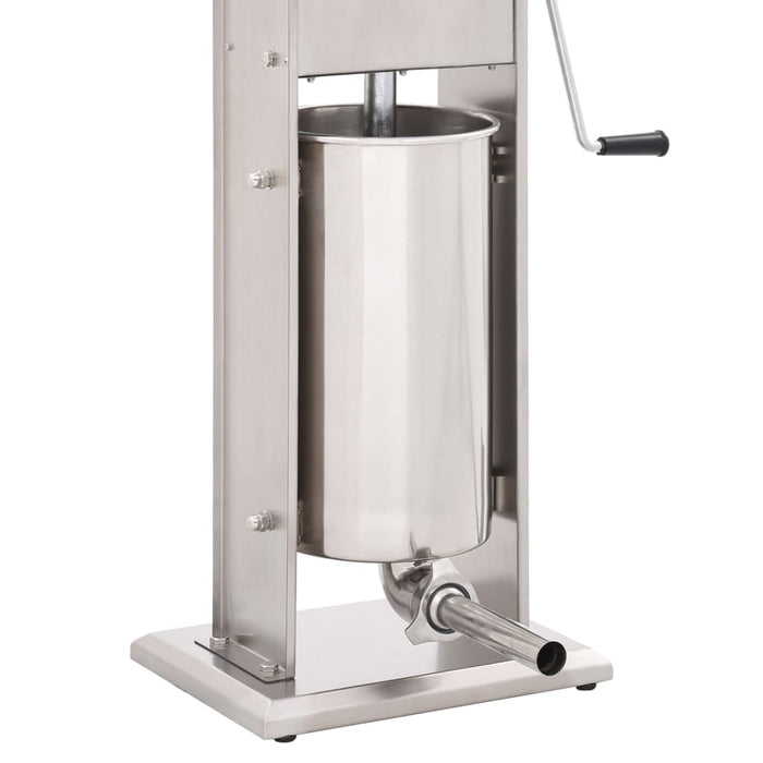 Aparat de umplut cârnați manual, argintiu, 15L, oțel inoxidabil - WALTI WALTI