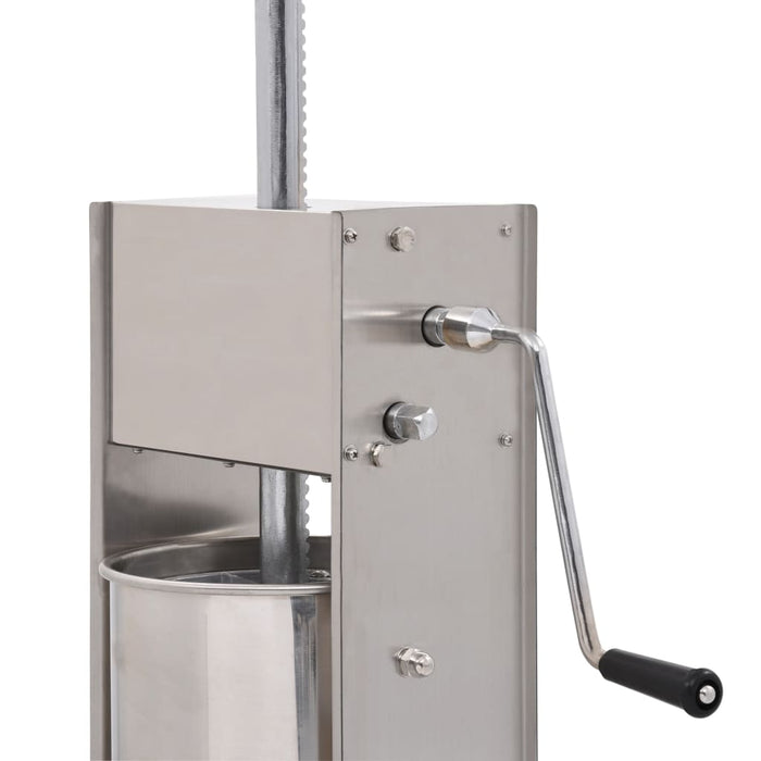 Aparat de umplut cârnați manual, argintiu, 15L, oțel inoxidabil - WALTI WALTI