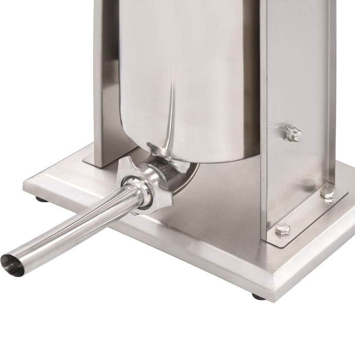 Aparat de umplut cârnați manual, argintiu, 15L, oțel inoxidabil - WALTI WALTI