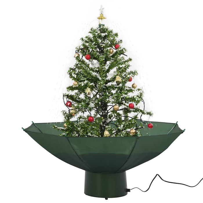 Brad de Crăciun cu ninsoare și bază umbrelă, verde, 75 cm - WALTI WALTI