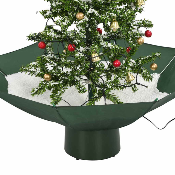 Brad de Crăciun cu ninsoare și bază umbrelă, verde, 75 cm - WALTI WALTI