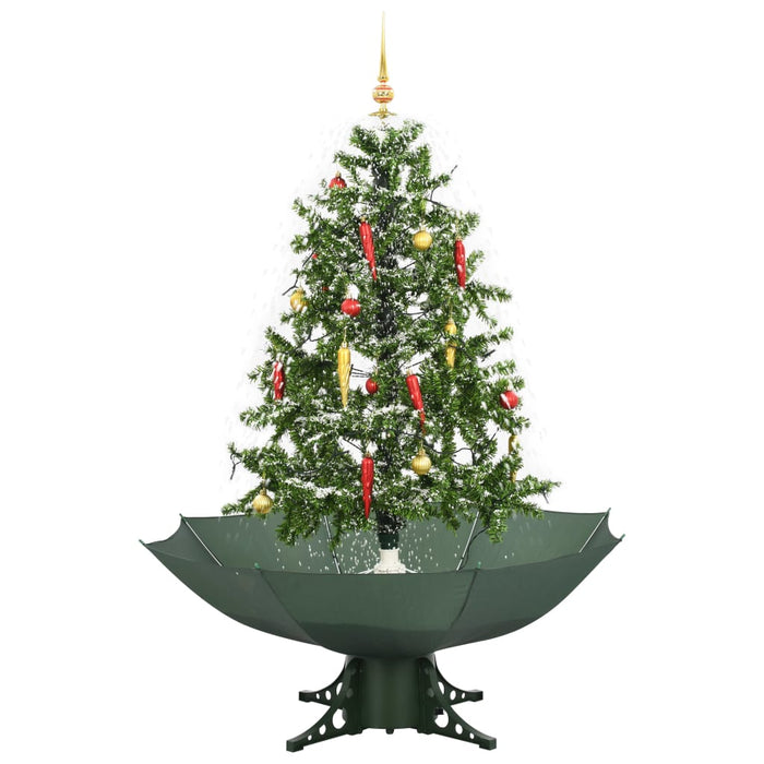 Brad de Crăciun cu ninsoare și bază umbrelă, verde, 140 cm - WALTI WALTI