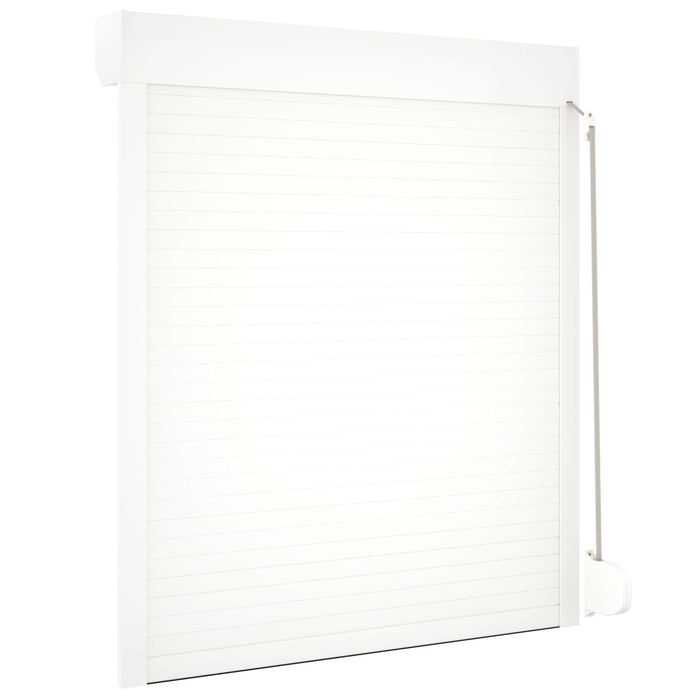 Obturator rulant Manual Alb 110 x 130 cm Aluminiu și Poliuretan WALTI