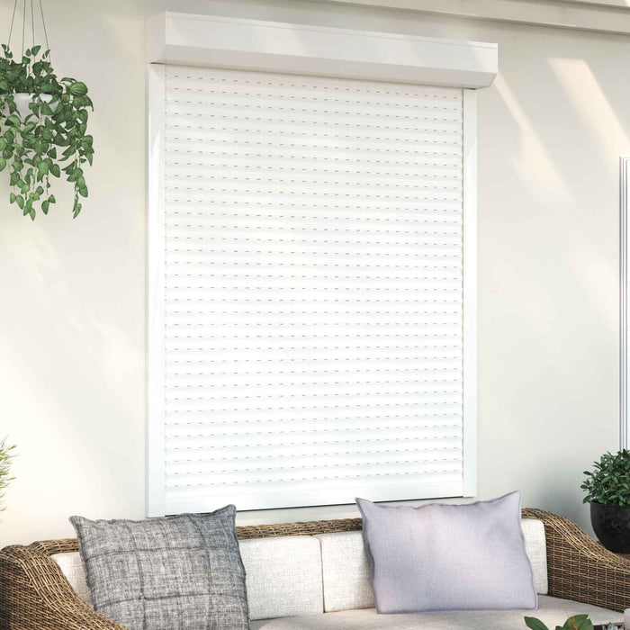 Obturator rulant Manual Alb 120 x 150 cm Aluminiu și Poliuretan WALTI