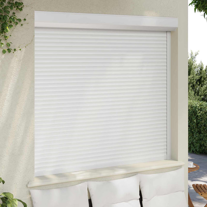 Obturator rulant Manual Alb 160 x 150 cm Aluminiu și Poliuretan - WALTI WALTI