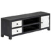 Comodă TV sculptată manual gri&alb 120x30x40cm lemn masiv mango - WALTI WALTI