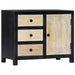 Dulap lateral sculptat manual, gri, 75x35x60 cm, lemn de mango - WALTI WALTI