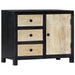 Dulap lateral sculptat manual, gri, 75x35x60 cm, lemn de mango - WALTI WALTI