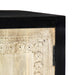 Dulap lateral sculptat manual, gri, 75x35x60 cm, lemn de mango - WALTI WALTI