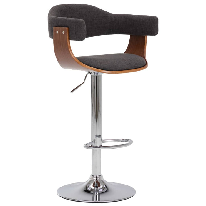 Scaune de bar, 2 buc., gri, lemn curbat și material textil - WALTI WALTI